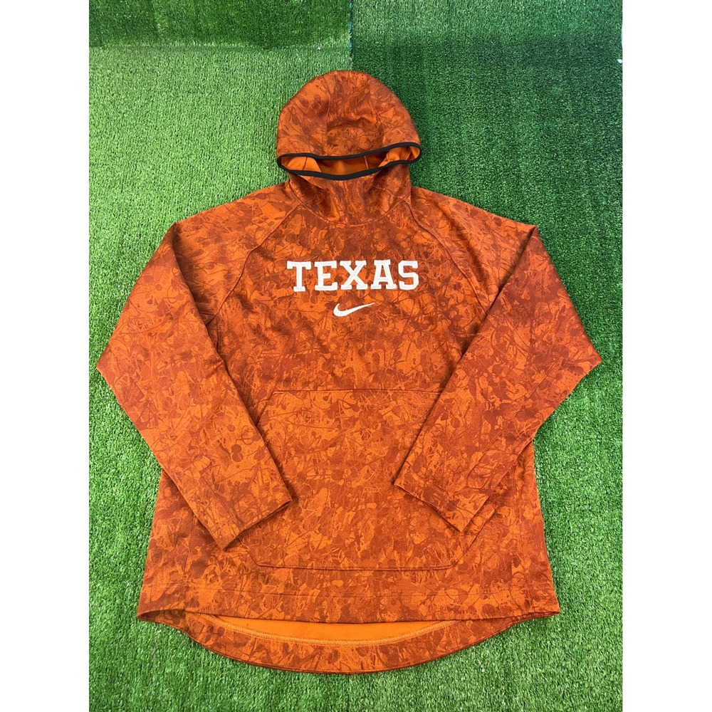 Nike Texas Longhorns Dri-FIT Burnt Orange Graphic Pullover Hoodie CD1826-802 L